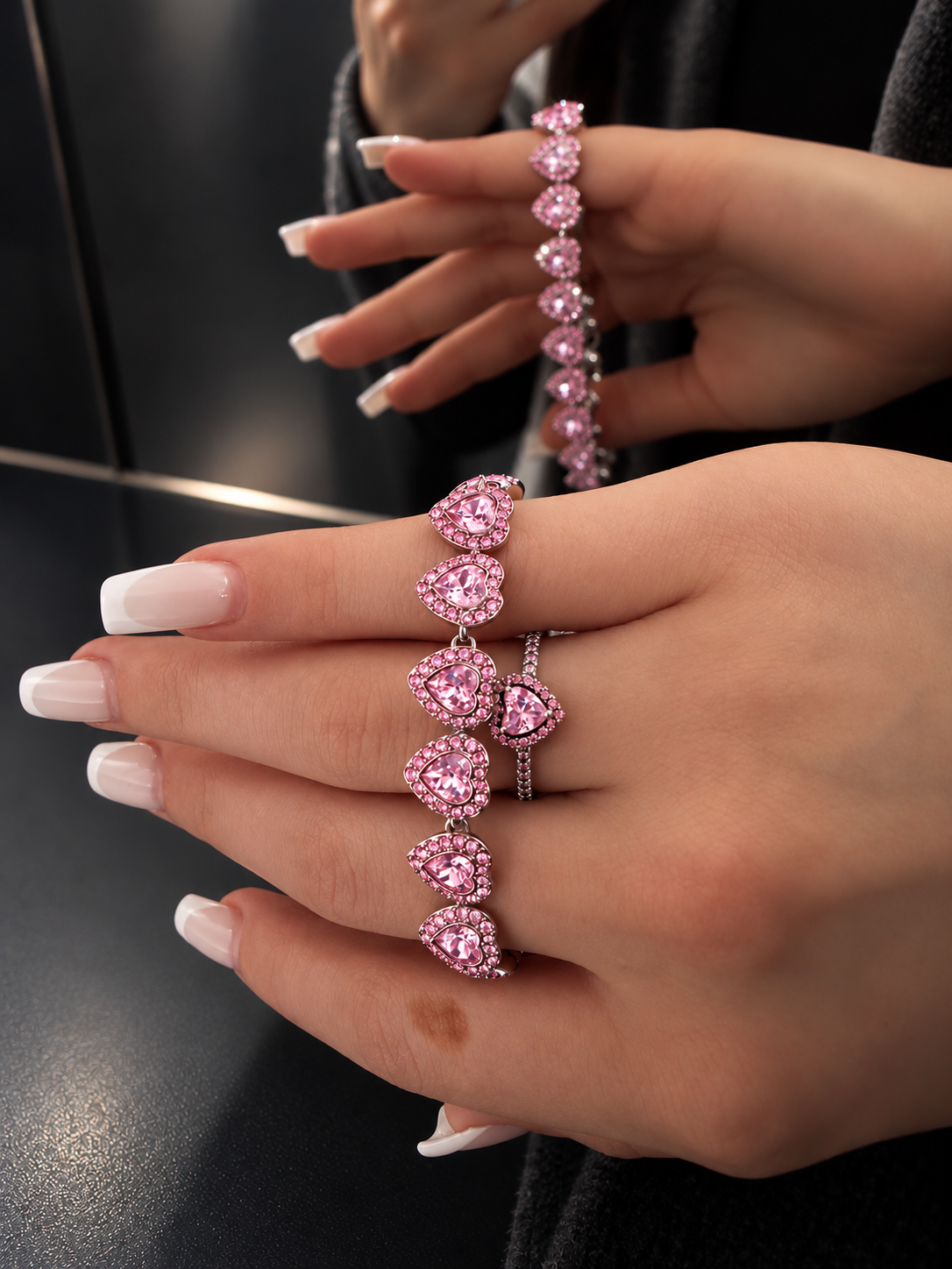 Lidia | Cuori di Luce | Collana e Bracciale Tennis con Zirconi ✨