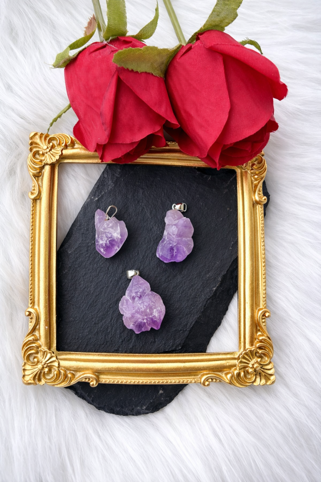 ✨ PURITAS LAVANDA | CIONDOLO AMETISTA GREZZA
