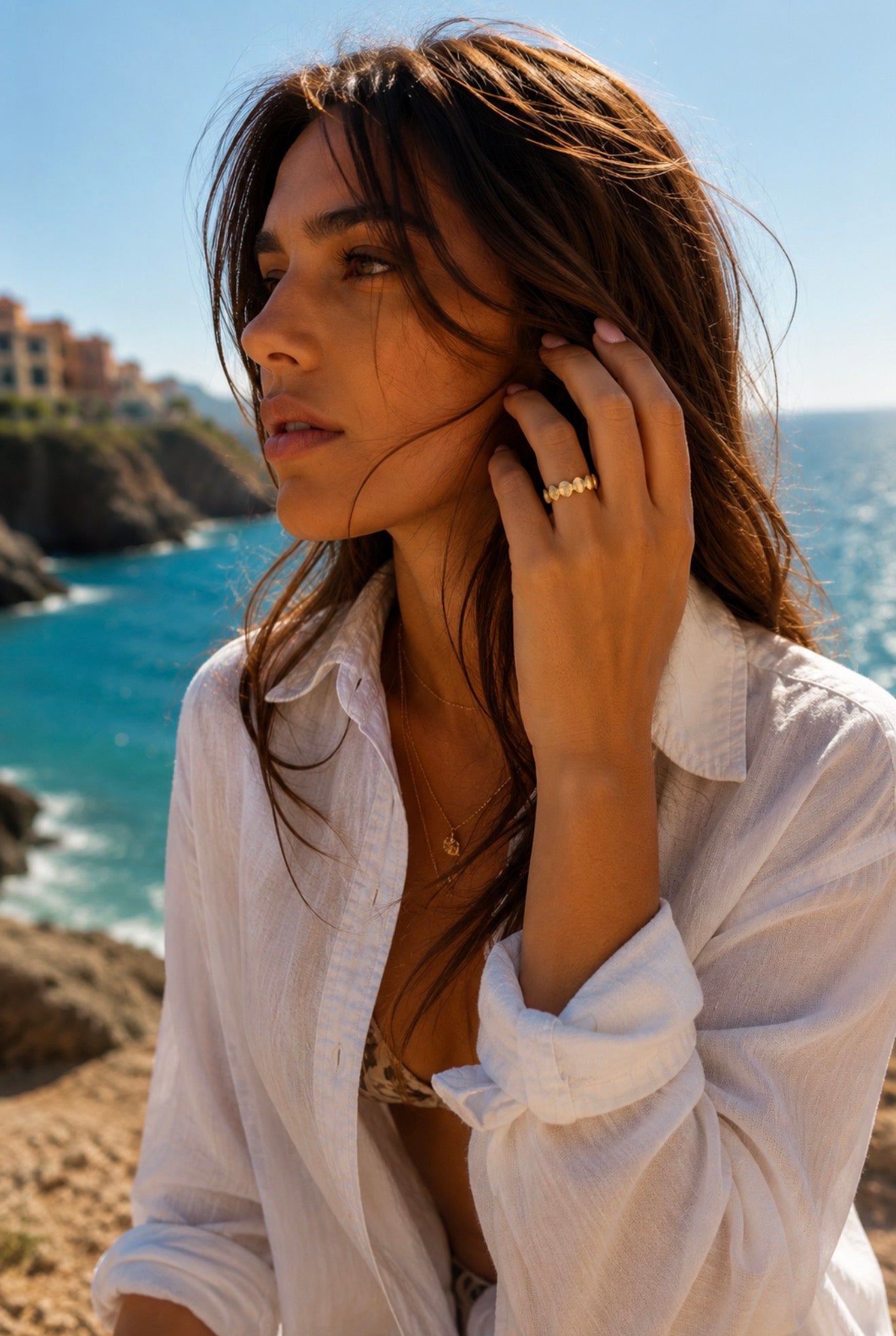 🐚 Gold Ocean Collection – Anelli regolabili in acciaio inossidabile