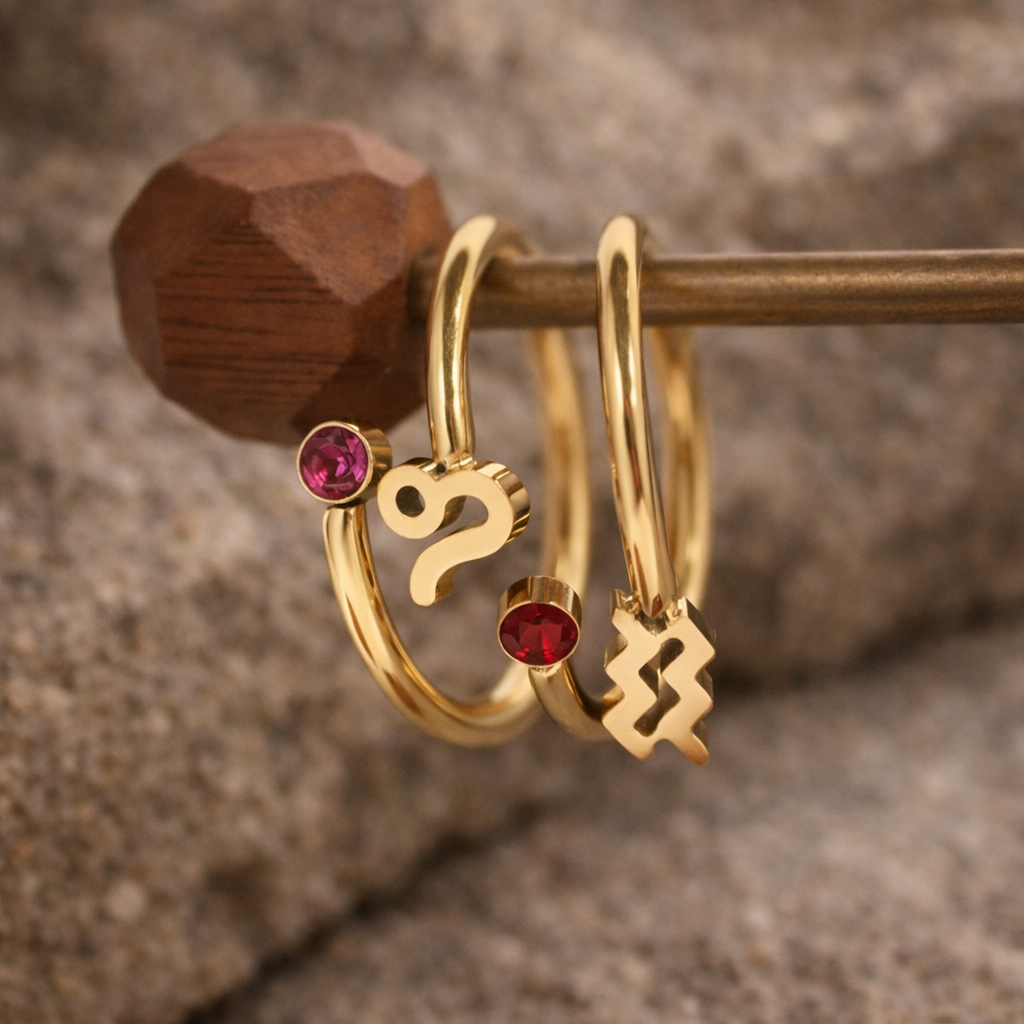 ANELLI ZODIACALI | ANELLI ACCIAIO INOX CON CRISTALLI | PIETRE NATURALI | ANELLO SEGNO ZODIACALE