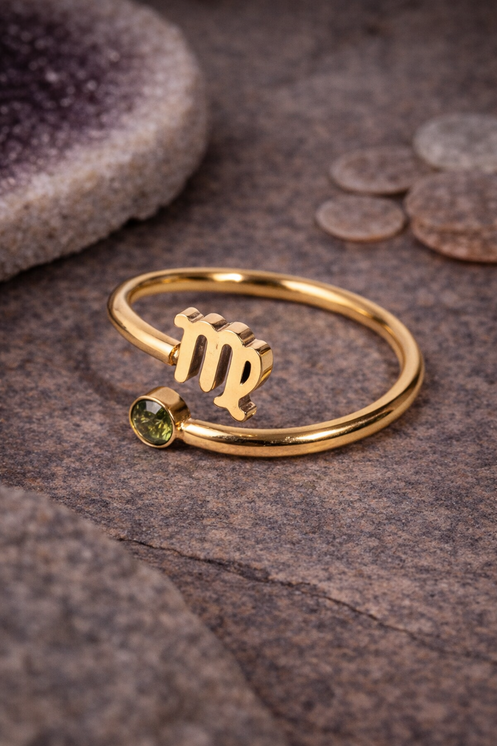 ANELLI ZODIACALI | ANELLI ACCIAIO INOX CON CRISTALLI | PIETRE NATURALI | ANELLO SEGNO ZODIACALE