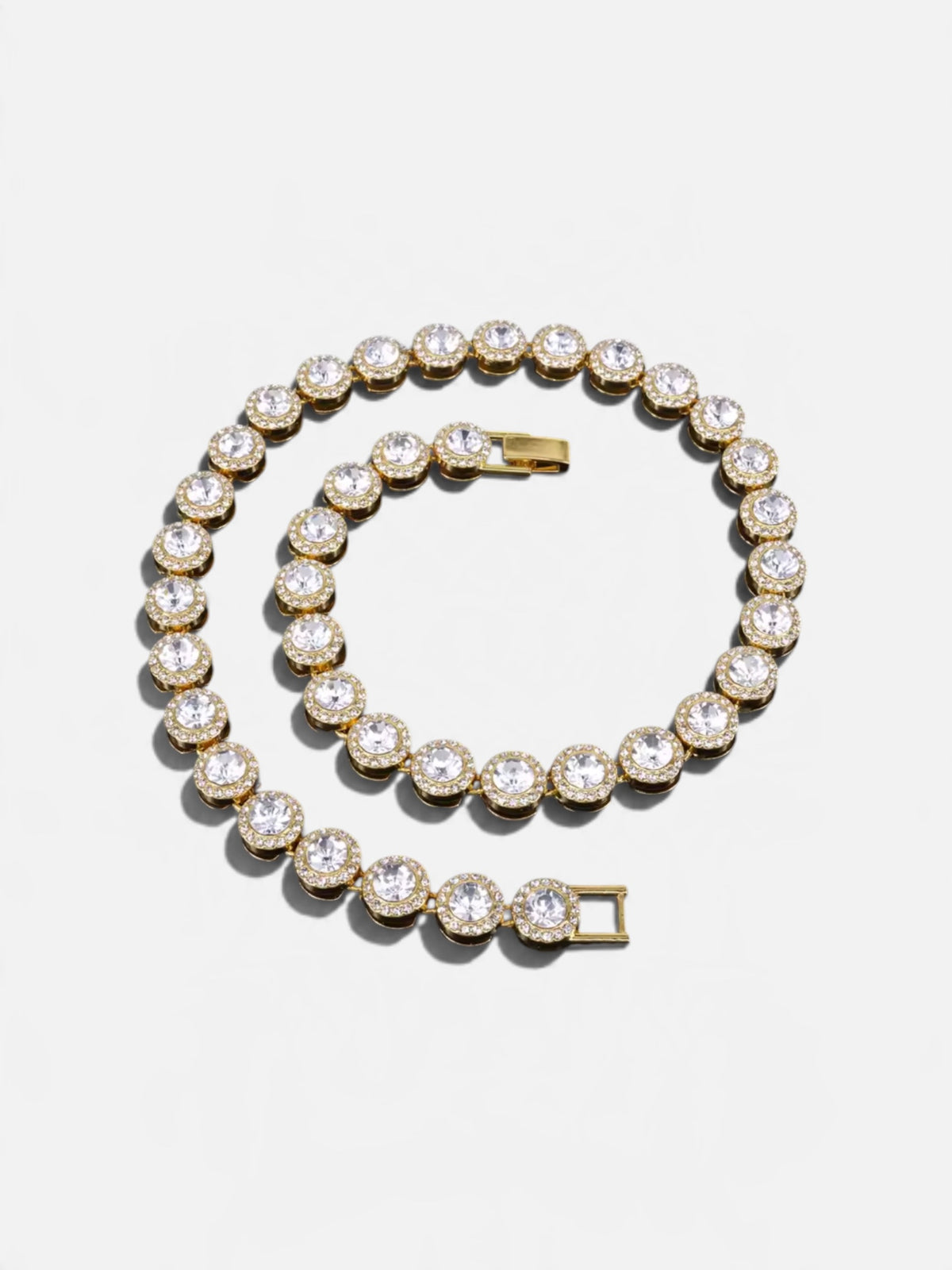Collana e Bracciale Tennis Acciaio e Cristalli | Lumière Royale Colore Oro Argento