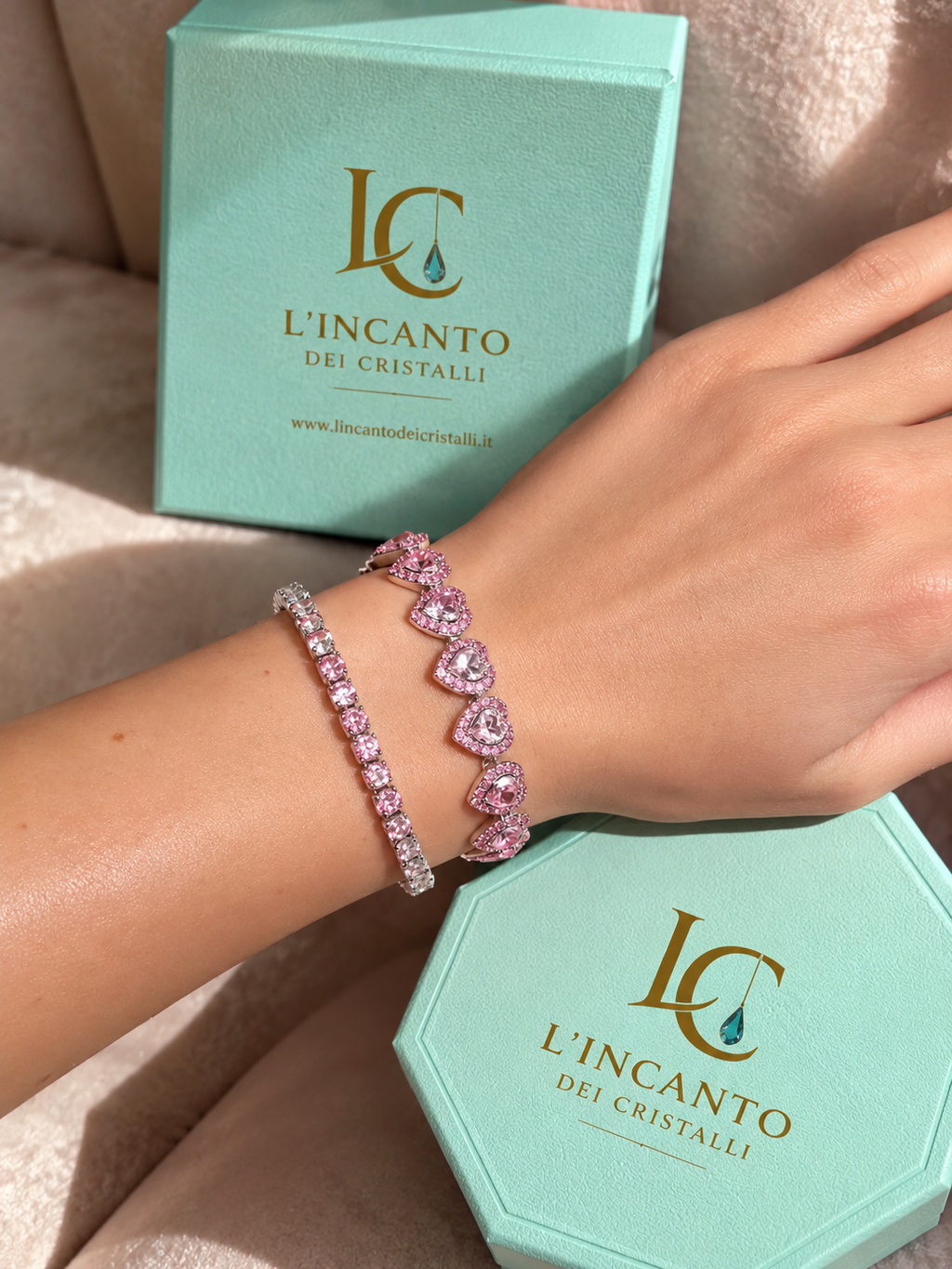 Lidia | Cuori di Luce | Collana e Bracciale Tennis con Zirconi ✨