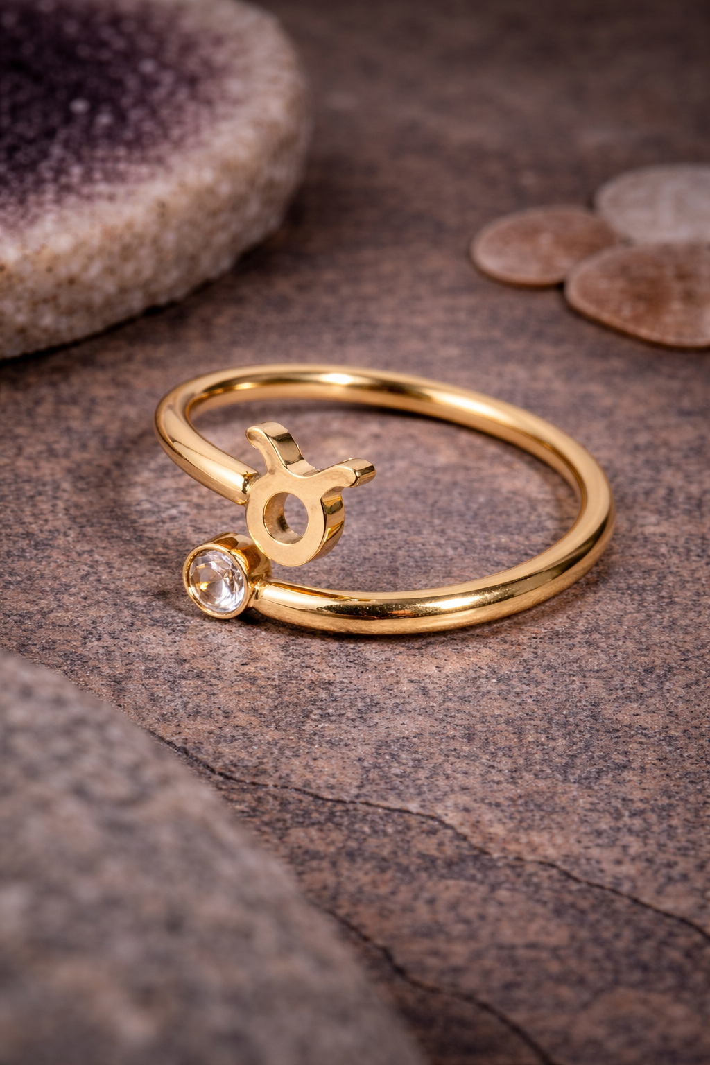 ANELLI ZODIACALI | ANELLI ACCIAIO INOX CON CRISTALLI | PIETRE NATURALI | ANELLO SEGNO ZODIACALE