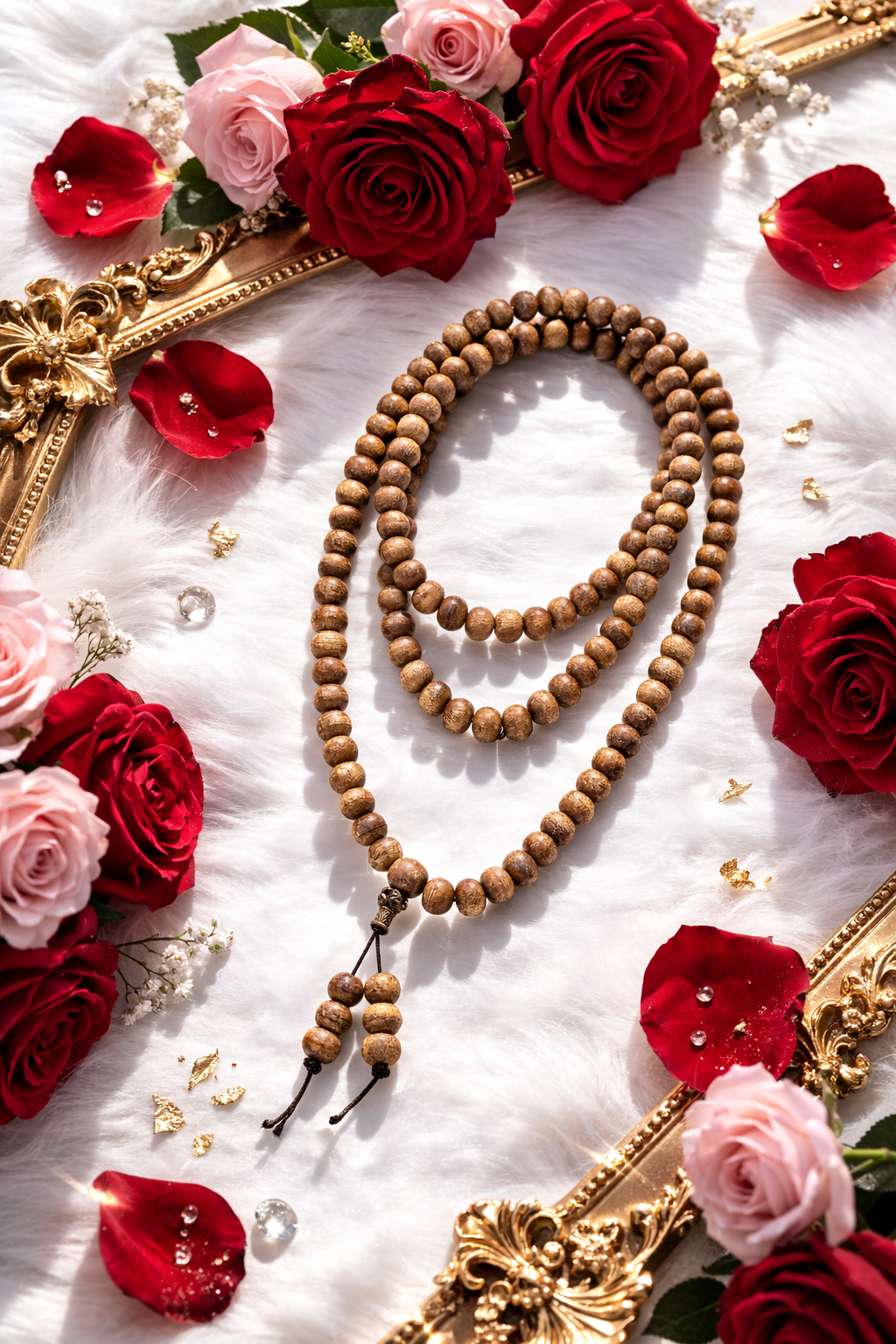 Mala 108 Grani in Palo Santo Naturale | Collana Mala Tradizionale Per Meditazione Pulizia Bracciale