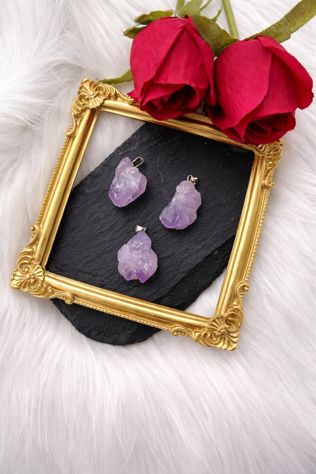 ✨ PURITAS LAVANDA | CIONDOLO AMETISTA GREZZA