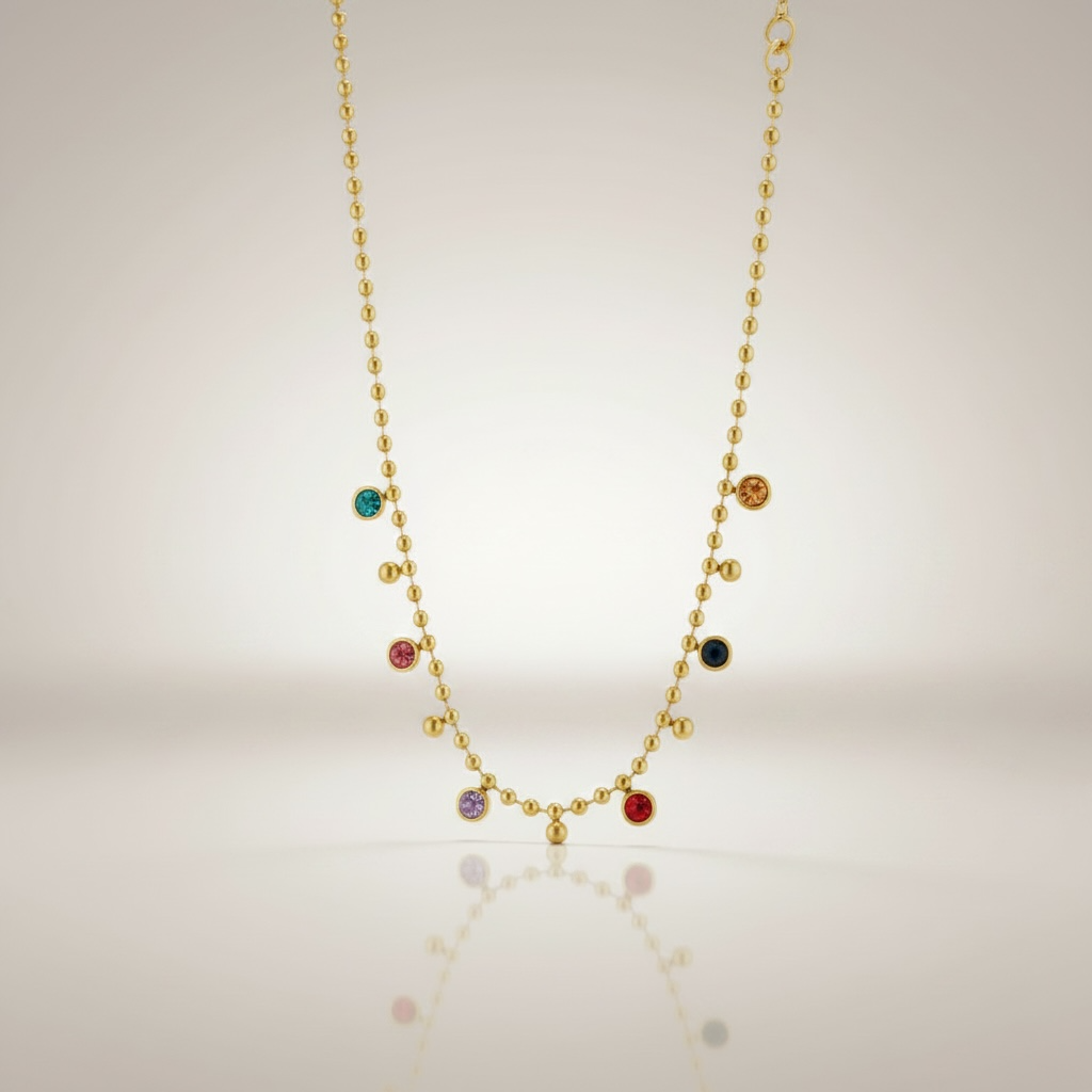 Collana Luminia ACCIAIO INOSSIDABILE E ZIRCONI 🌈
