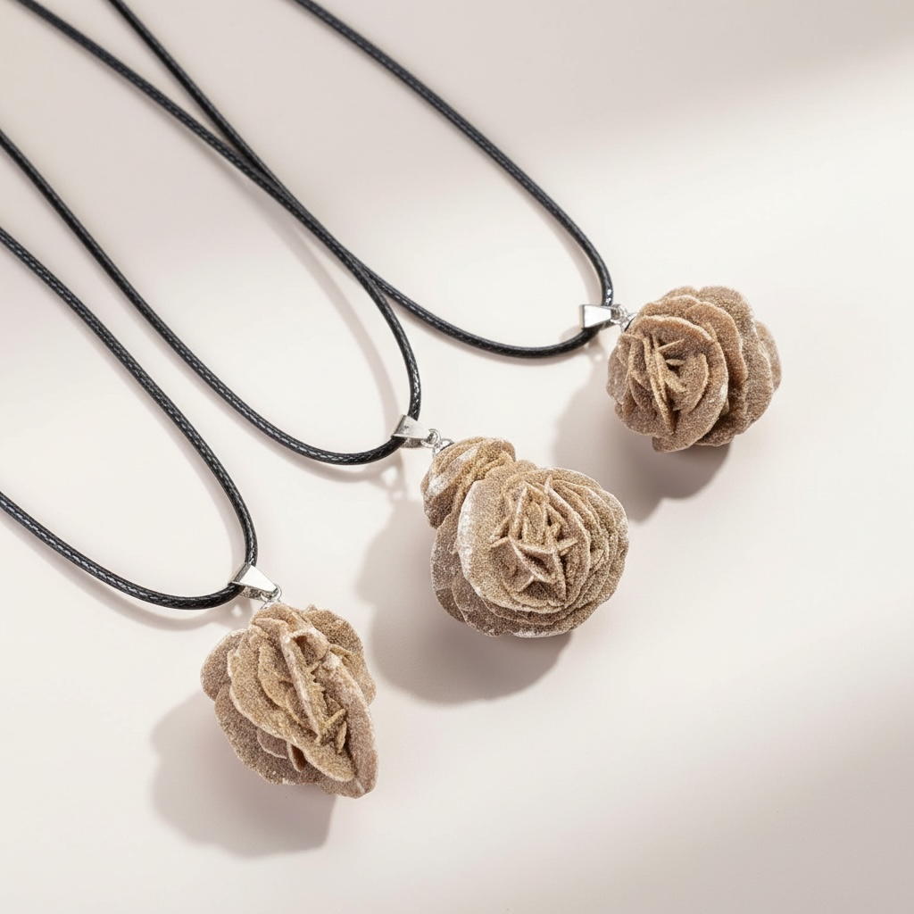 Rosa del Deserto | Terra Viva
Ciondolo Naturale di Chiarezza e Trasformazione

Ciondolo Rosa del Deserto Naturale – Collana Cristallo Grezzo Regolabile