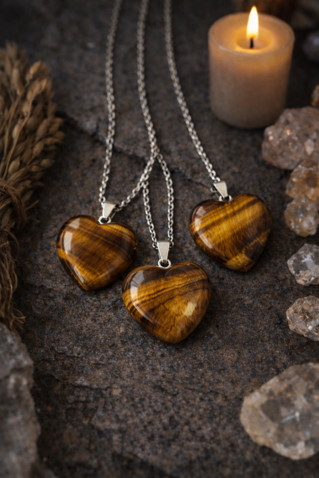 ✨ Tigris ✨

Ciondolo Cuore in Occhio di Tigre con Collana