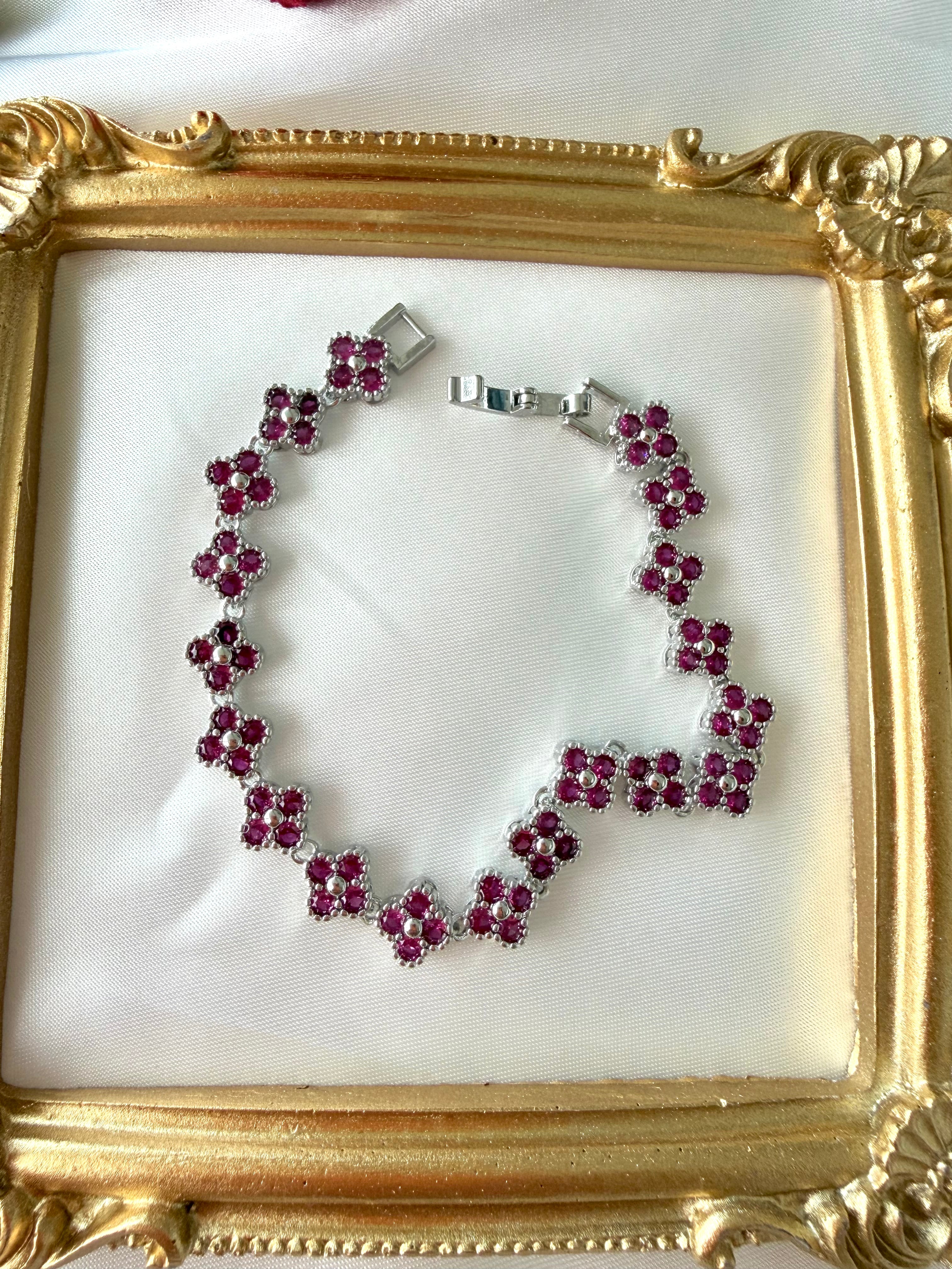 Bracciale Floréa Petals in Acciaio con Zirconi | Bracciale Fiore Donna