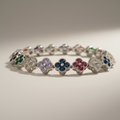 Bracciale Floréa Petals Multicolor | Stile Alhambra in Acciaio e Zirconi