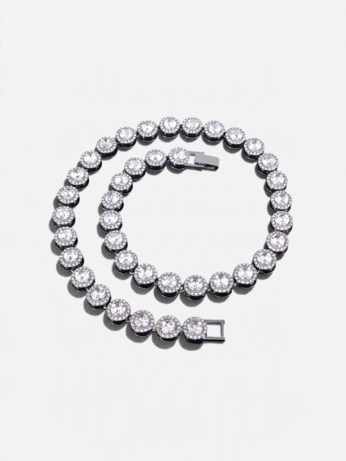 Collana e Bracciale Tennis Acciaio e Cristalli | Lumière Royale Colore Oro Argento