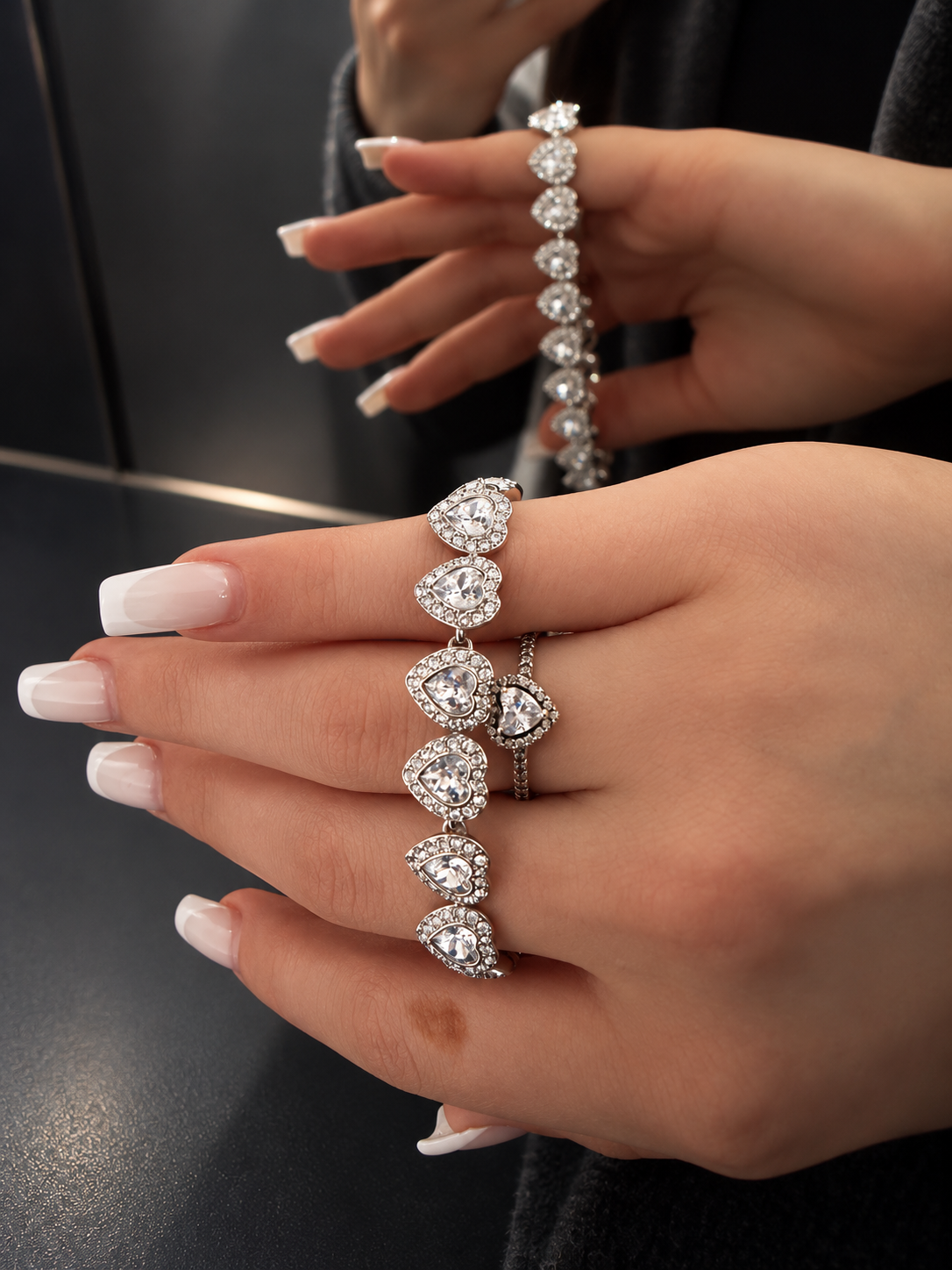 Lidia | Cuori di Luce | Collana e Bracciale Tennis con Zirconi ✨