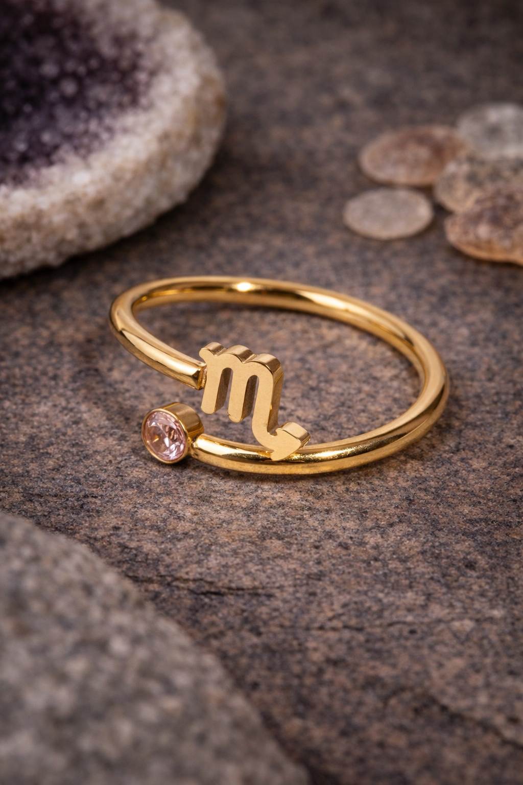 ANELLI ZODIACALI | ANELLI ACCIAIO INOX CON CRISTALLI | PIETRE NATURALI | ANELLO SEGNO ZODIACALE