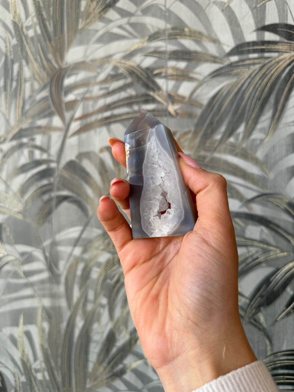 Agata con drusa naturale – pezzo unico