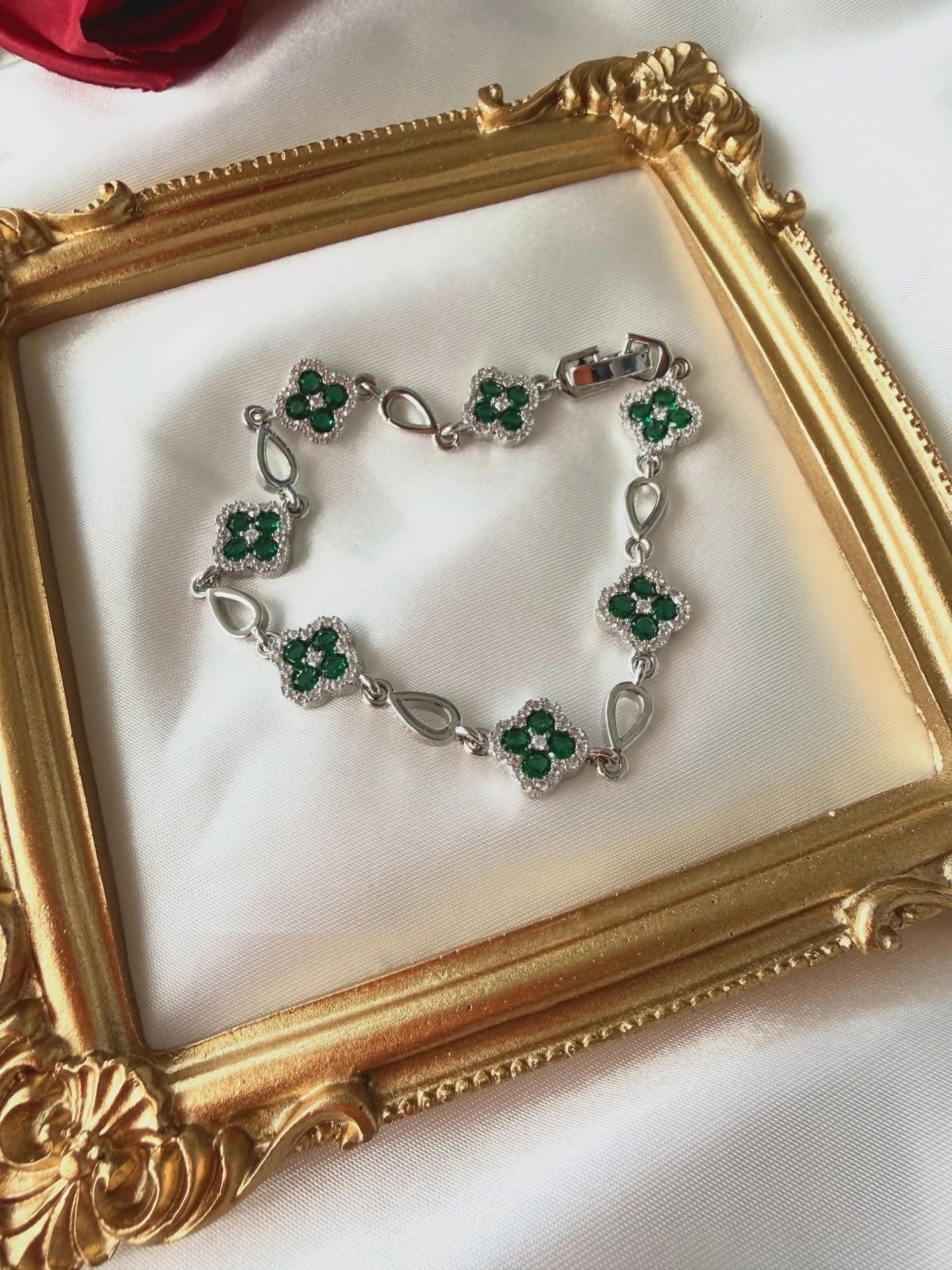 Bracciale Floréa Classic in Acciaio con Zirconi – Bracciale Fiore Elegante Donna