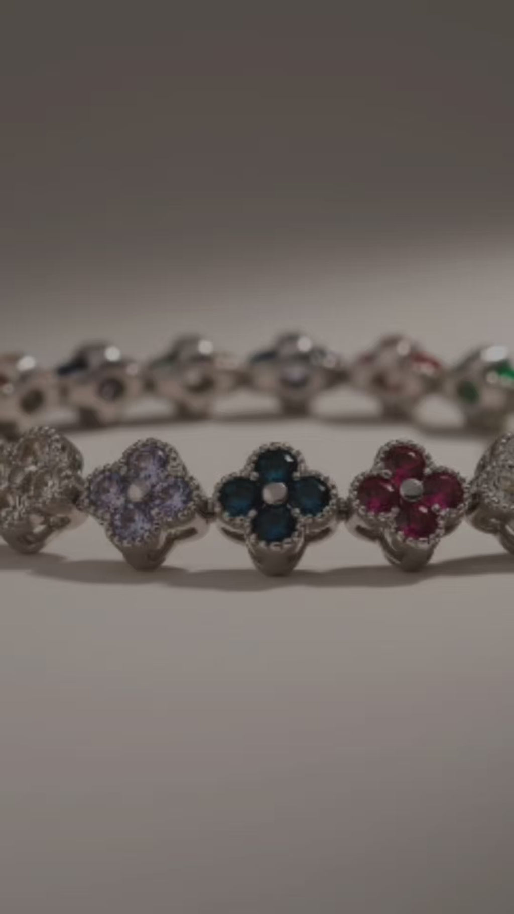 Bracciale Floréa Petals Multicolor | Stile Alhambra in Acciaio e Zirconi